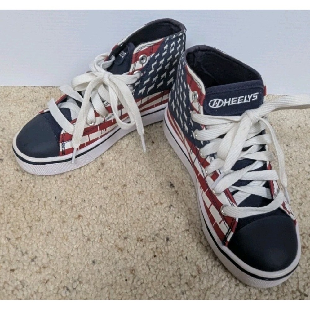 Heelys Kids High-Top Sneakers in Navy Red White American Flag